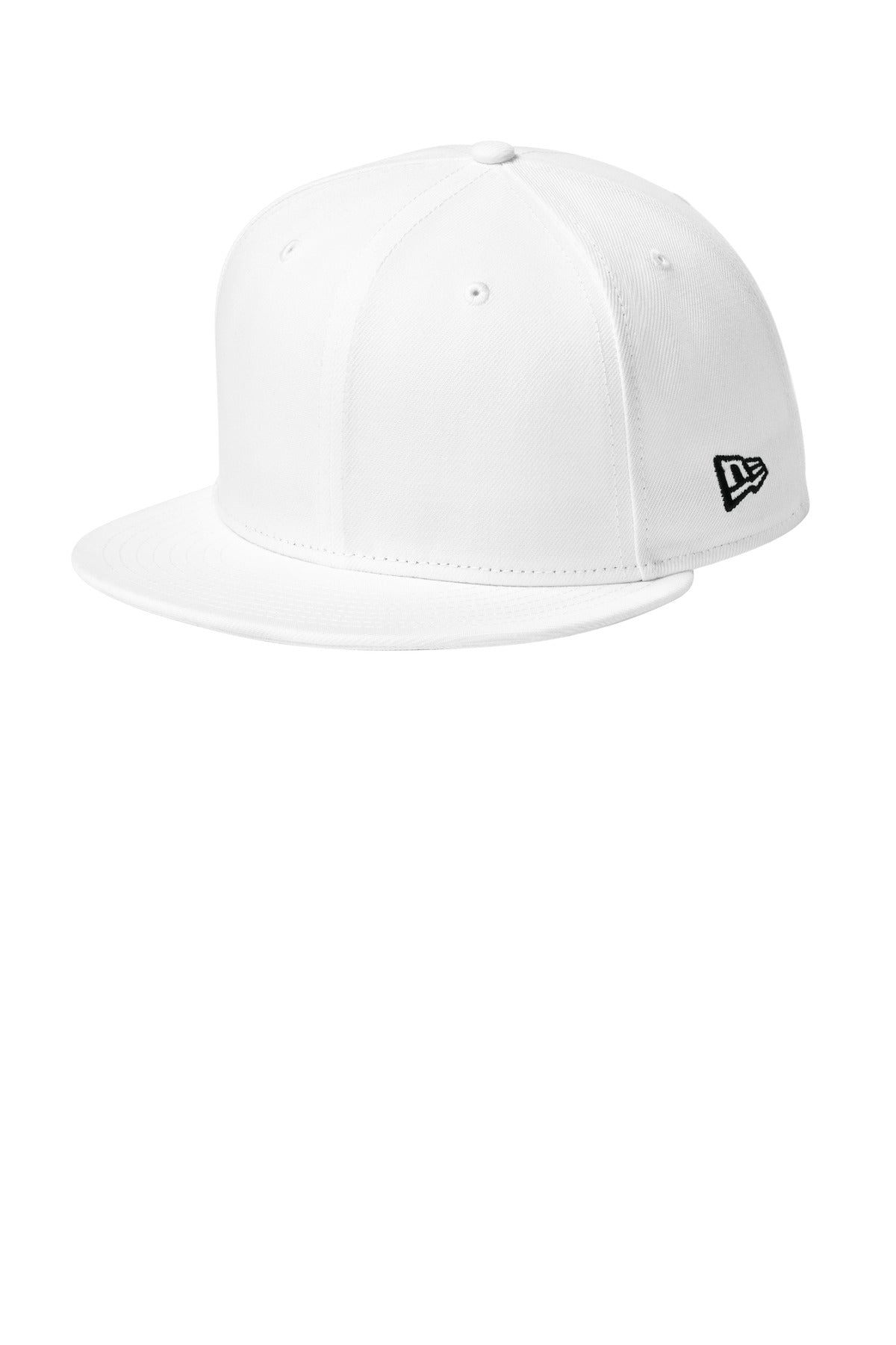 Custom logo New Era® Standard Fit Flat Bill Snapback Cap NE4020 in Flag White