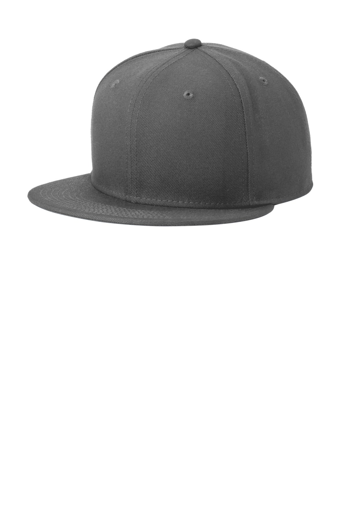 Custom logo New Era® Standard Fit Flat Bill Snapback Cap NE4020 in Graphite