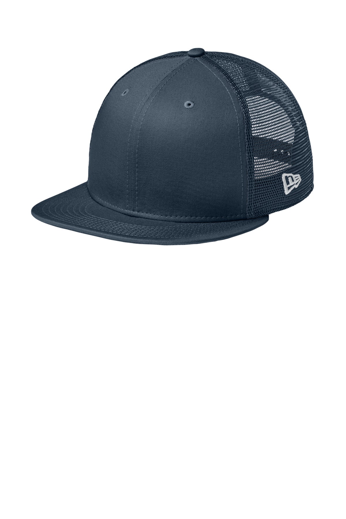 Custom logo New Era® Standard Fit Snapback Trucker Cap NE4030 in Flag Deep Navy/ Deep Navy
