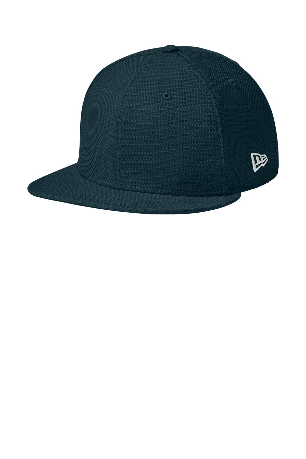 Custom logo New Era ® Original Fit Diamond Era Flat Bill Snapback Cap. NE404 in Flag Deep Navy