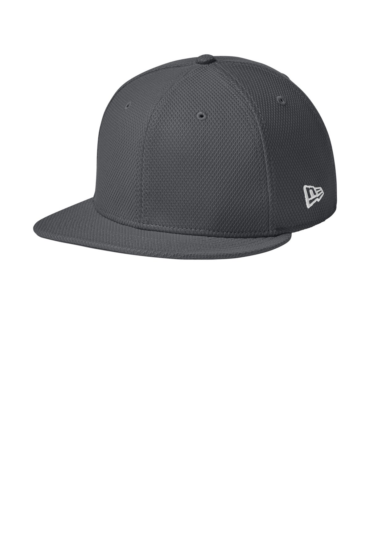 Custom logo New Era ® Original Fit Diamond Era Flat Bill Snapback Cap. NE404 in Flag Graphite