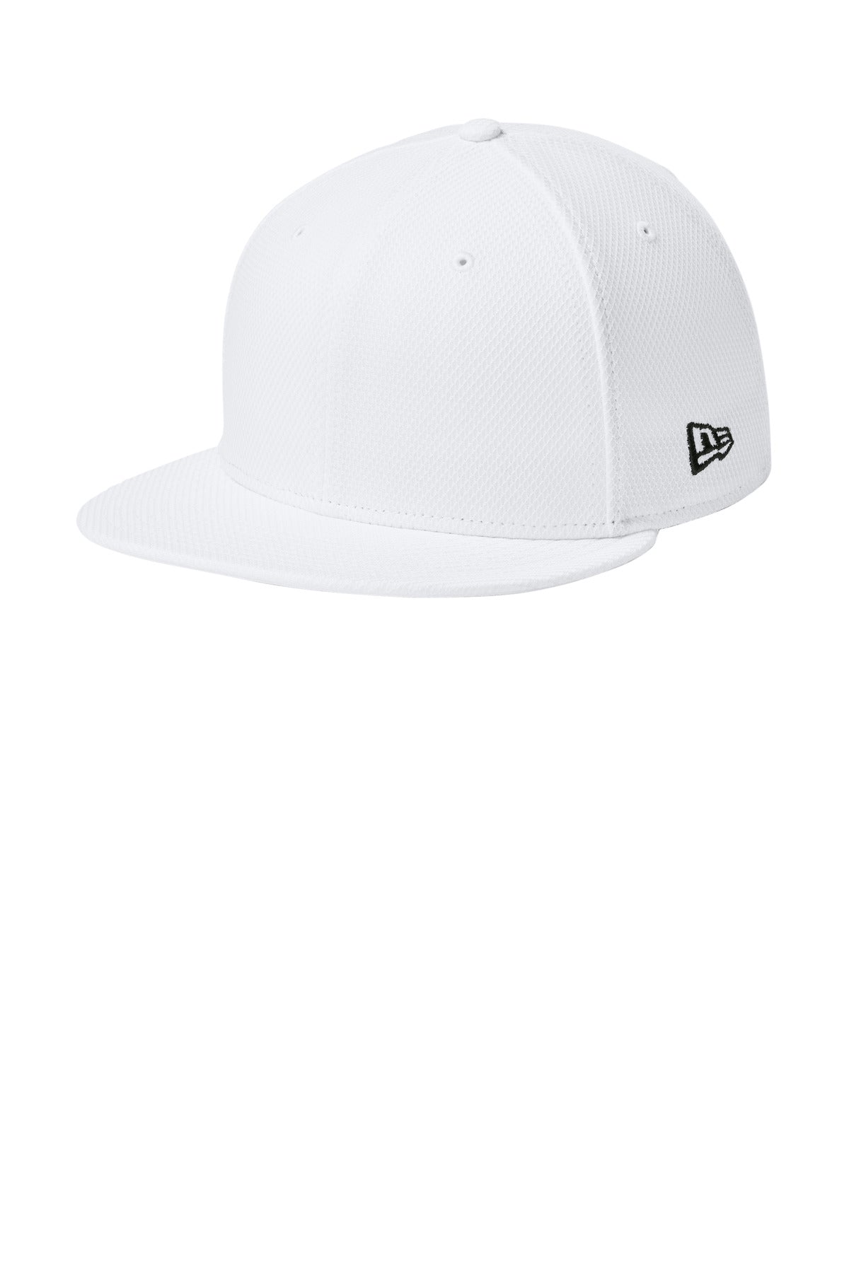 Custom logo New Era ® Original Fit Diamond Era Flat Bill Snapback Cap. NE404 in Flag White