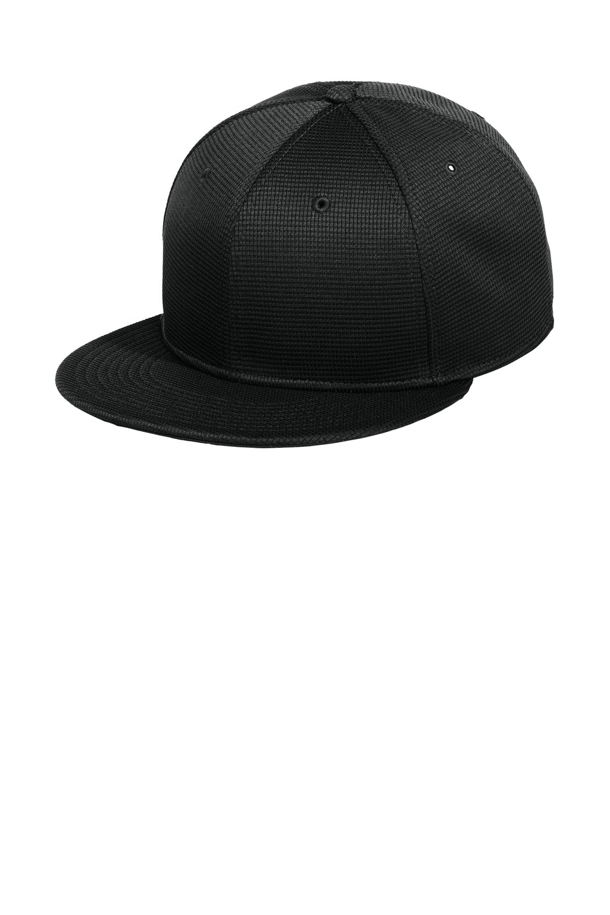 Custom logo New Era® Pivot Flat Bill Snapback Cap NE409 in Black