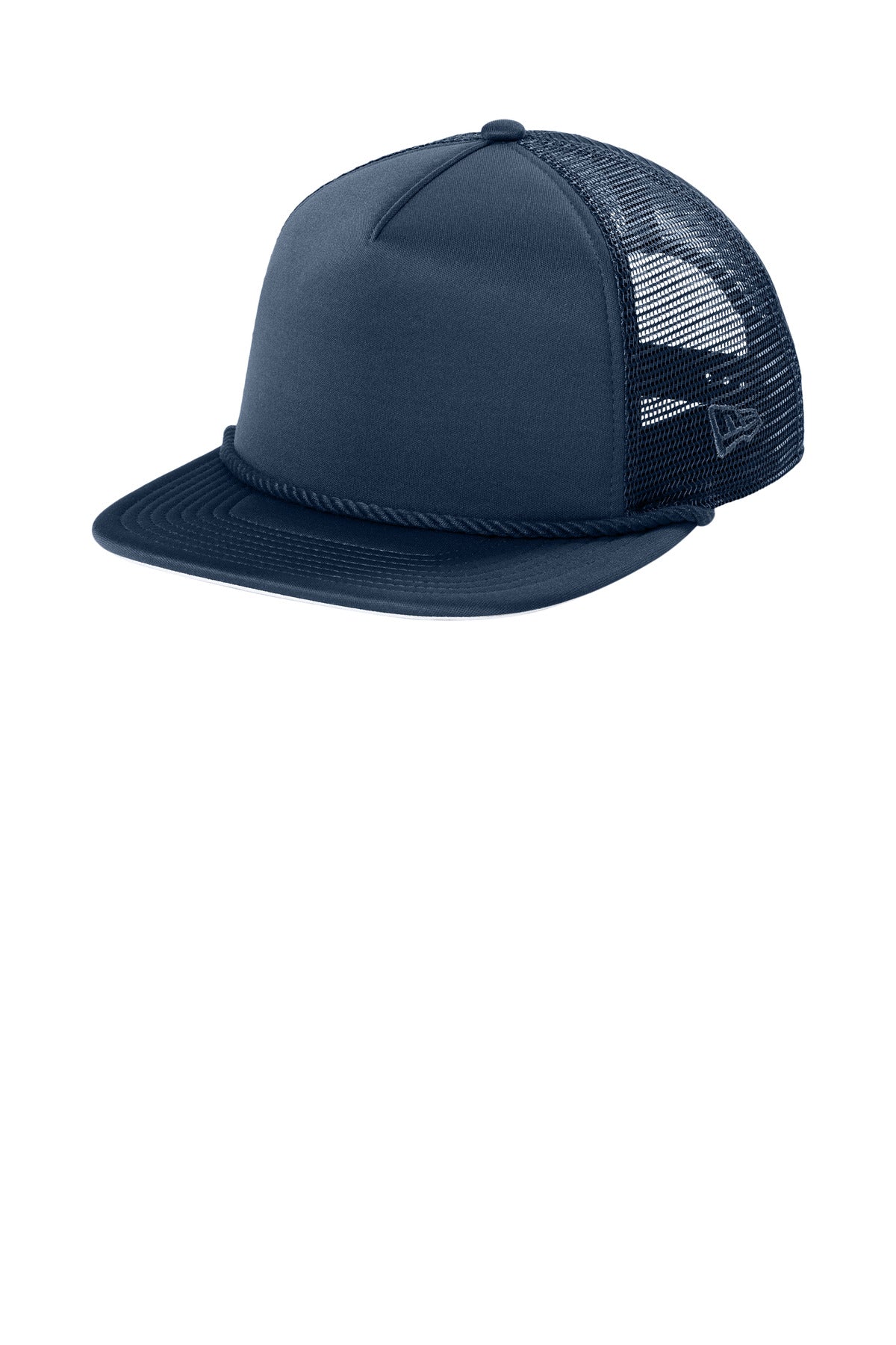 Custom logo New Era® Foam Rope Trucker Cap NE410 in Deep Navy