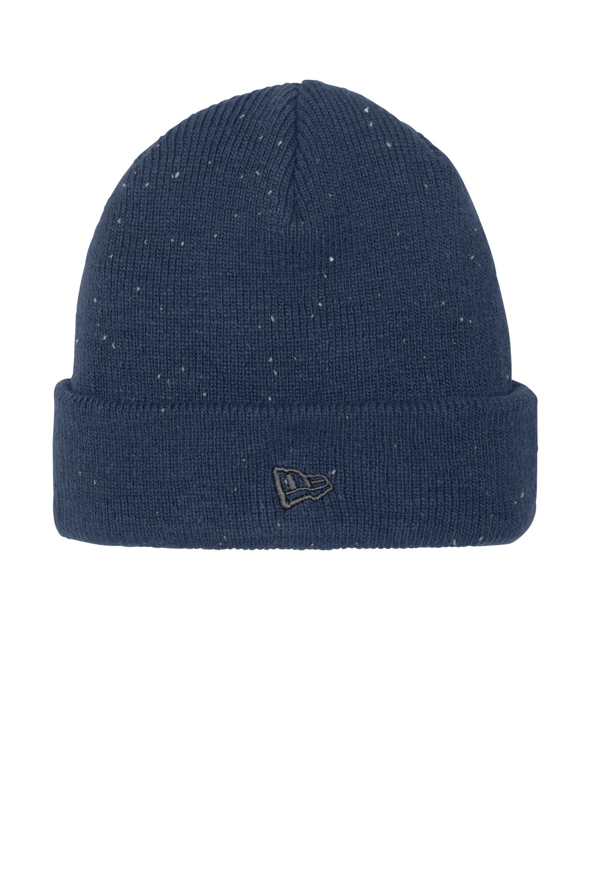 Custom logo New Era ® Speckled Beanie. NE905 in Deep Navy/ Graphite