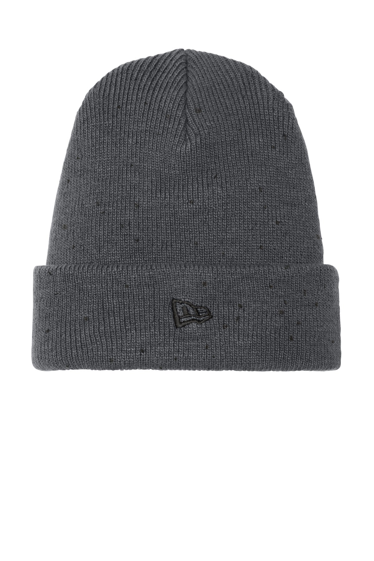 Custom logo New Era ® Speckled Beanie. NE905 in Graphite/ Black