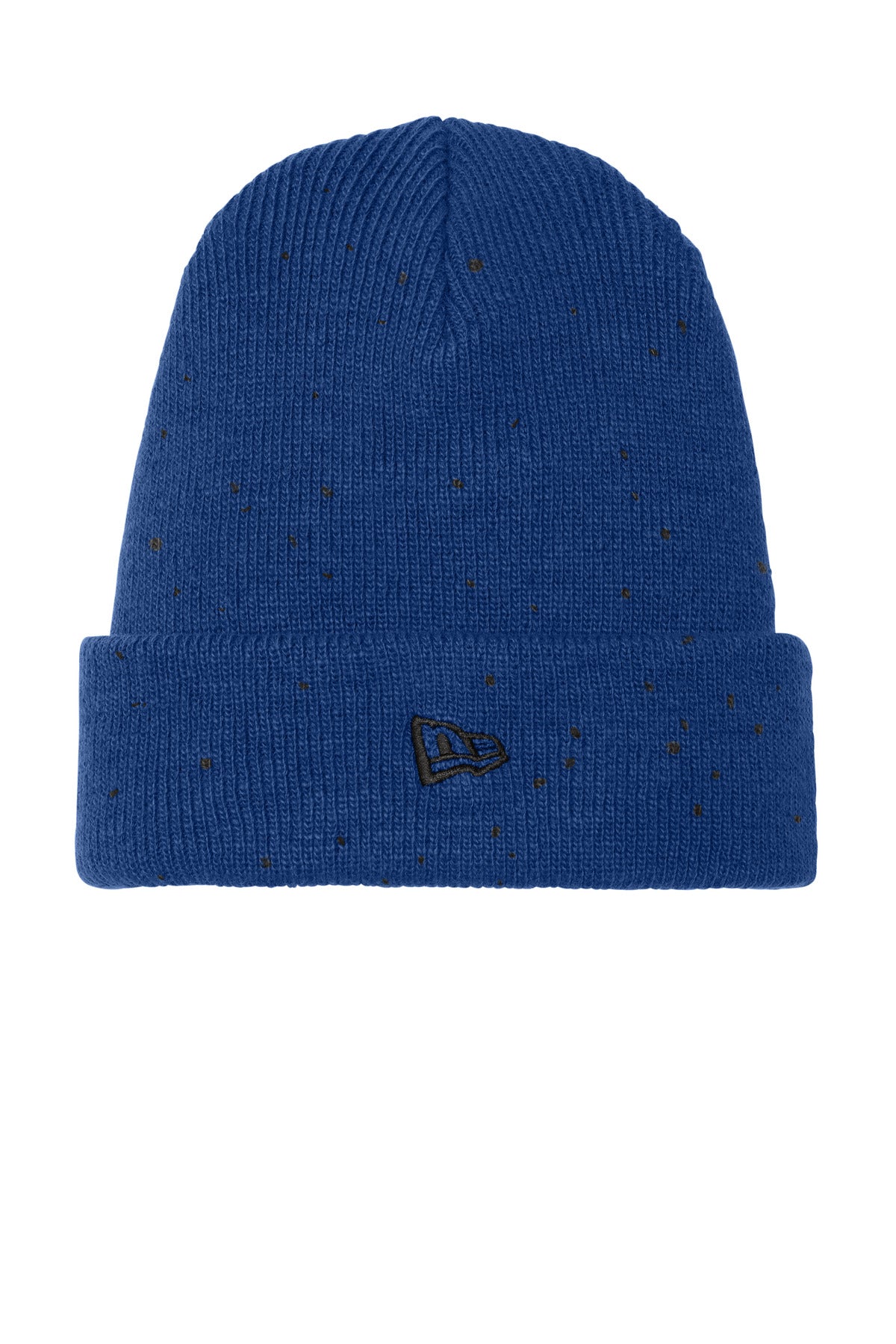 Custom logo New Era ® Speckled Beanie. NE905 in Royal/ Black