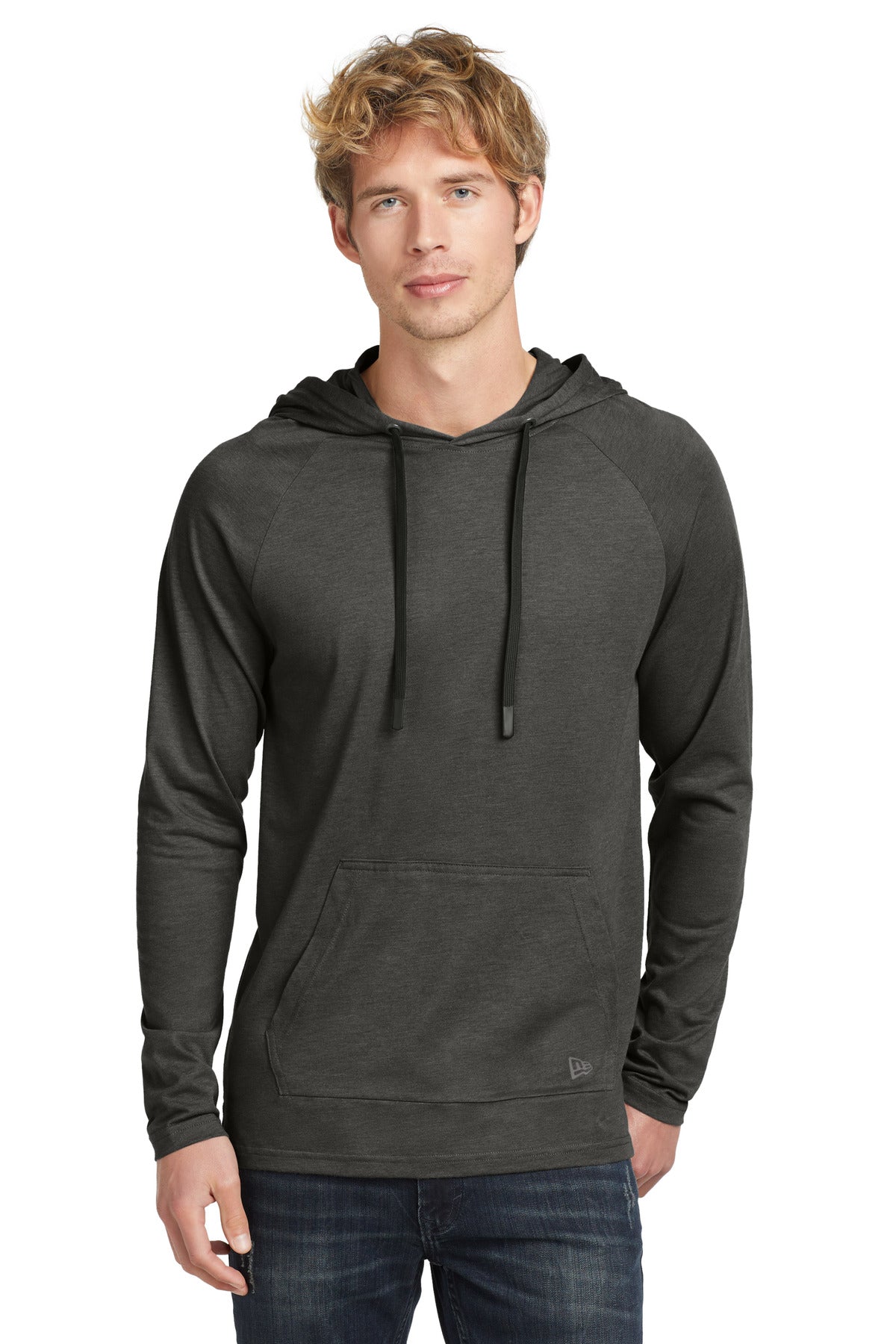 Custom logo New Era®  Tri-Blend Hoodie. NEA137 in Graphite