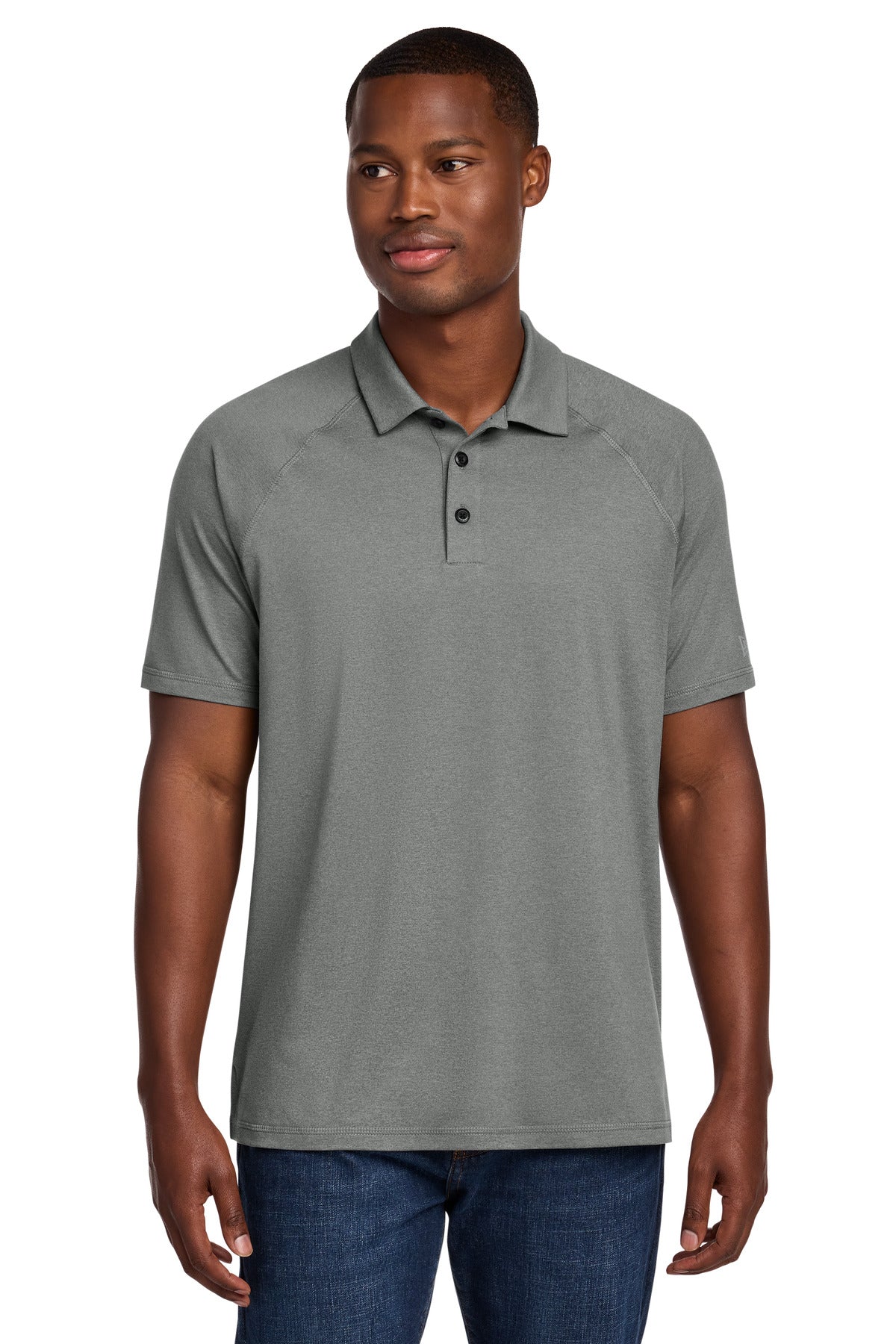 Custom logo New Era® Power Polo NEA225 in Shadow Grey Heather