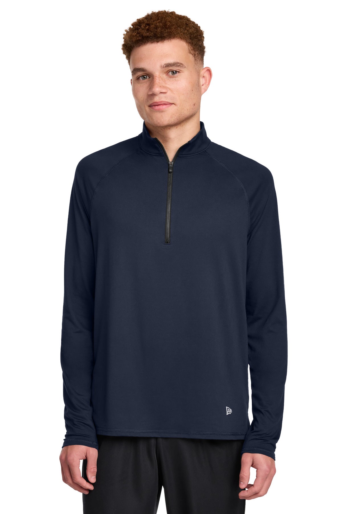 Custom logo New Era® Power 1/2-Zip NEA228 in True Navy