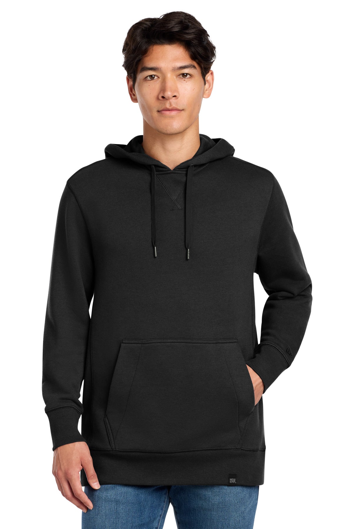 Custom logo New Era ® French Terry Pullover Hoodie. NEA500 in Black