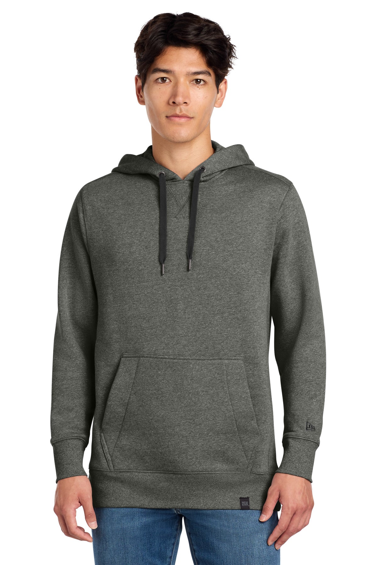 Custom logo New Era ® French Terry Pullover Hoodie. NEA500 in Black Twist