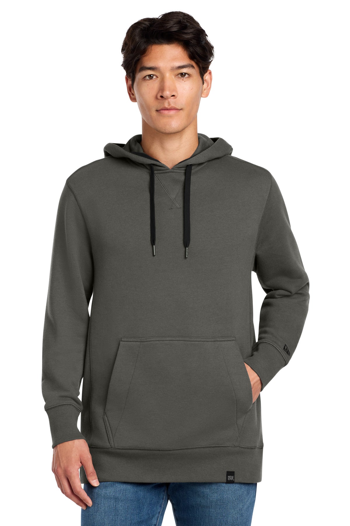 Custom logo New Era ® French Terry Pullover Hoodie. NEA500 in Graphite