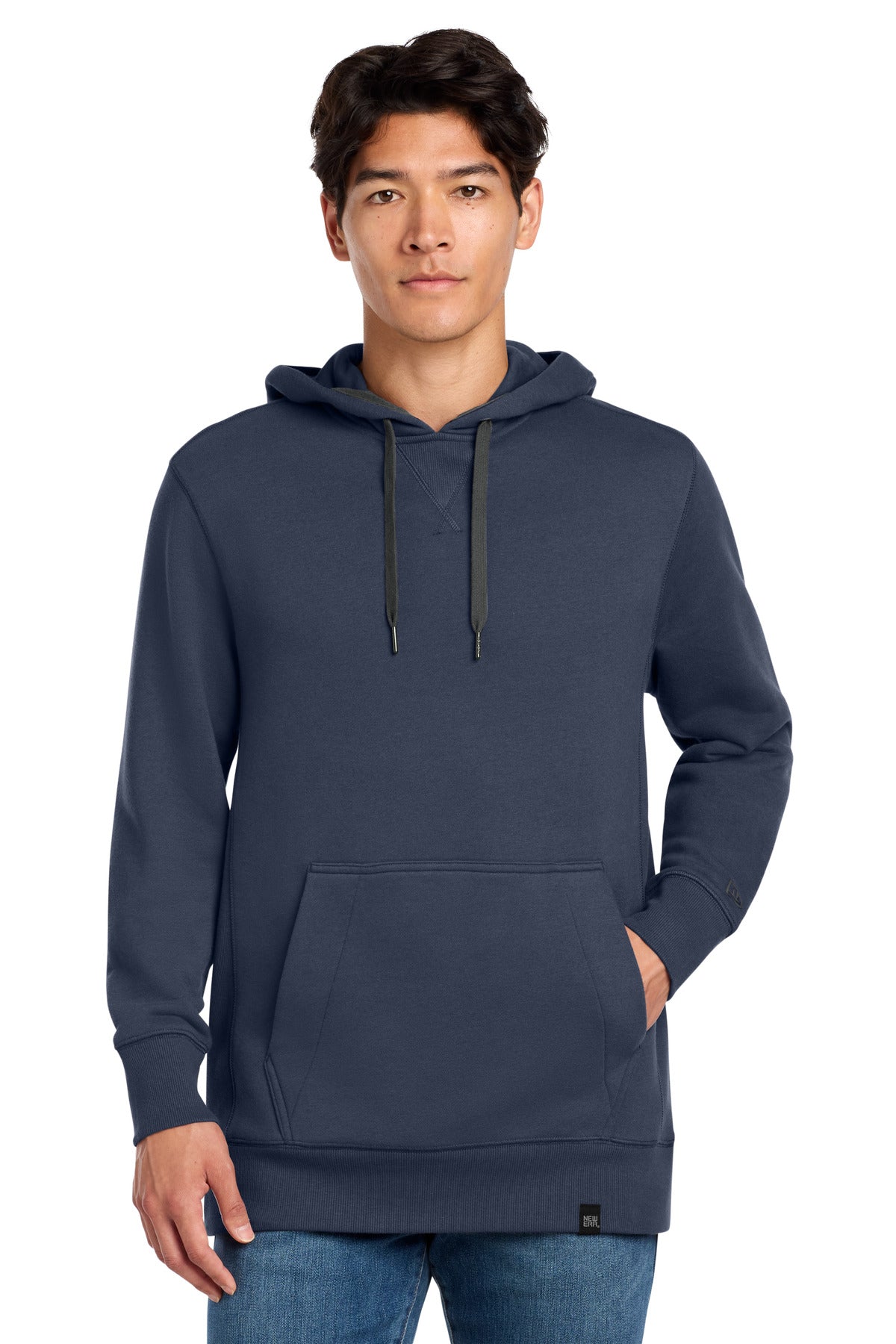 Custom logo New Era ® French Terry Pullover Hoodie. NEA500 in True Navy