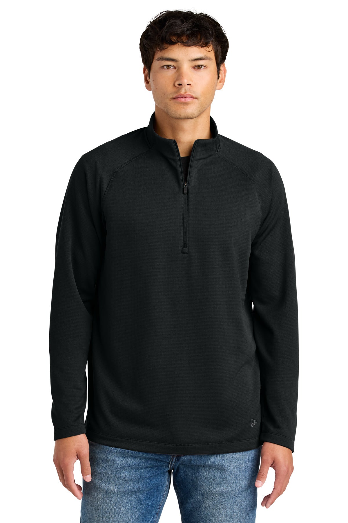 Custom logo New Era® Stand Out 1/4-Zip NEA515 in Black
