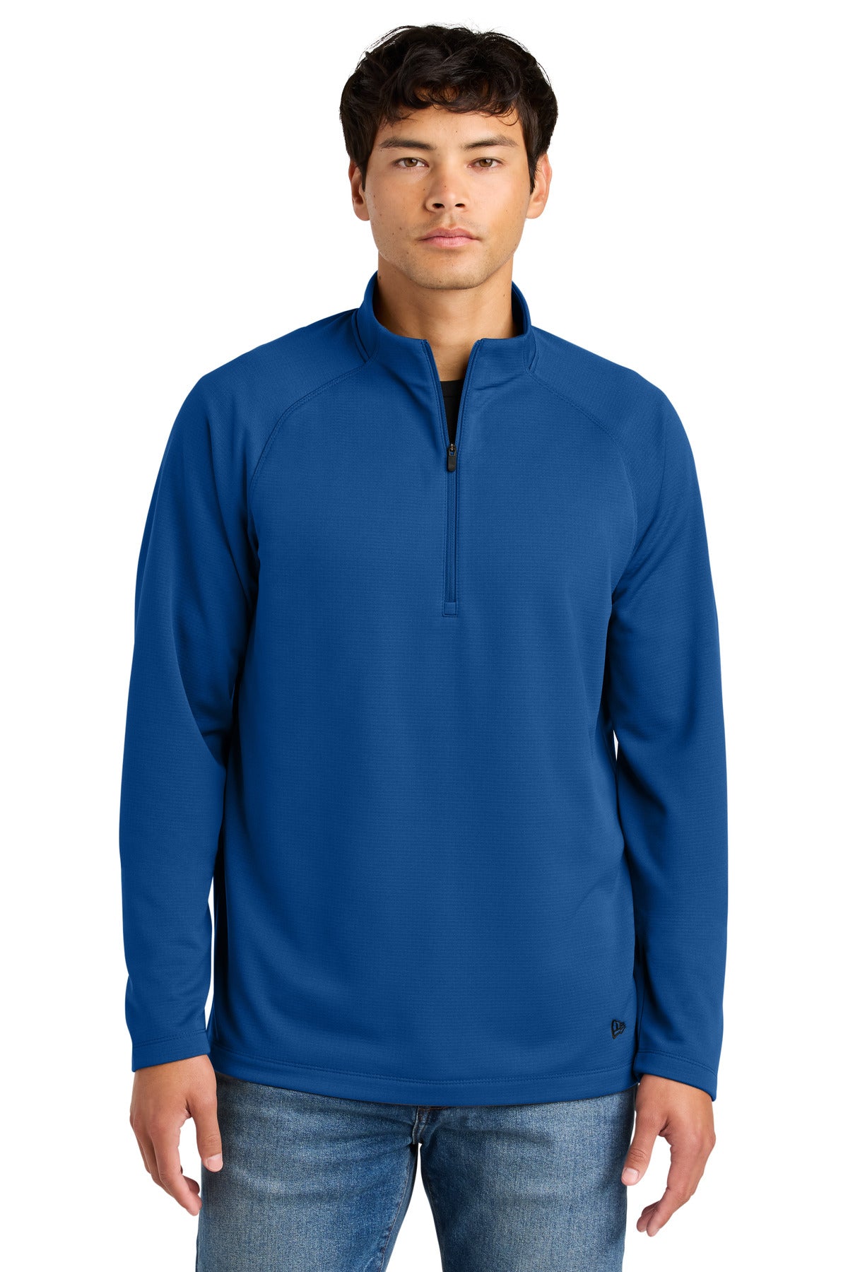 Custom logo New Era® Stand Out 1/4-Zip NEA515 in Royal