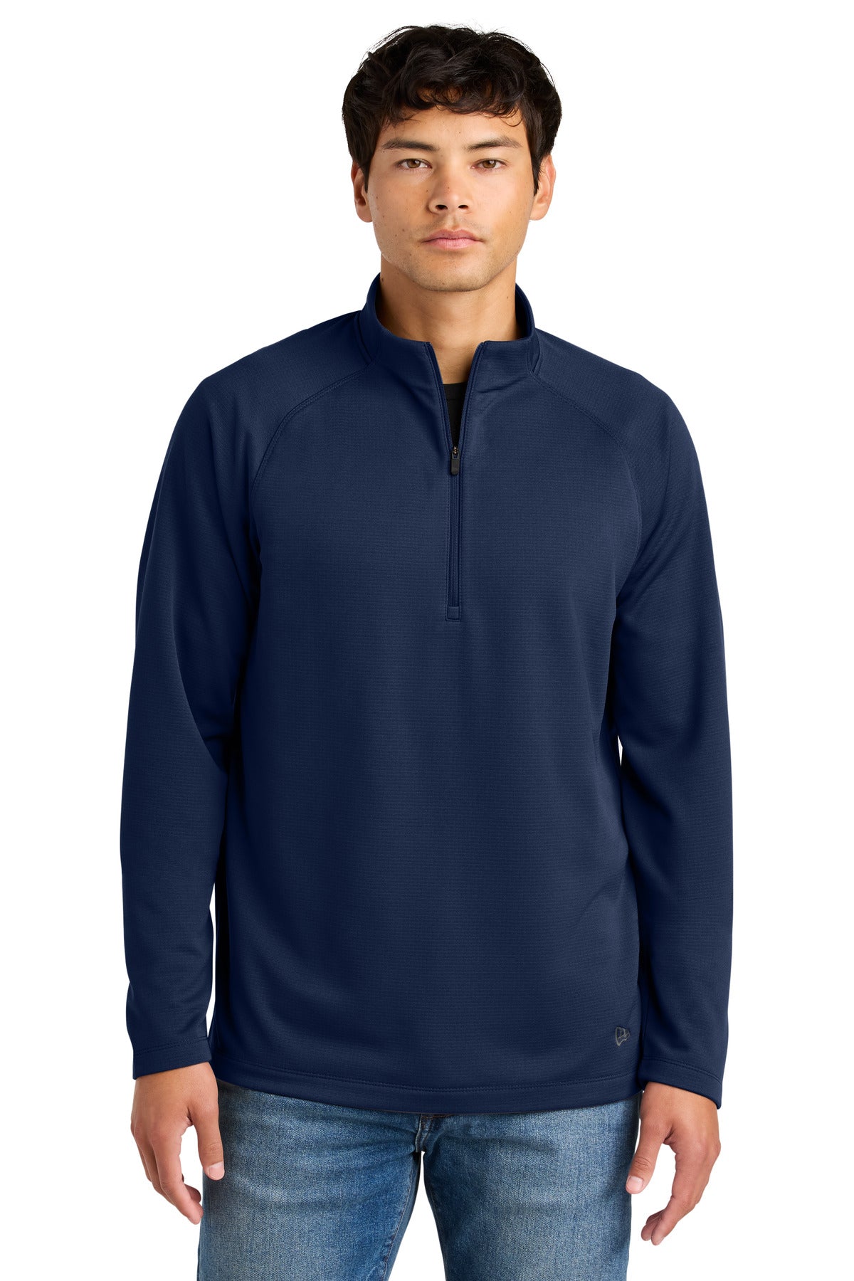 Custom logo New Era® Stand Out 1/4-Zip NEA515 in True Navy