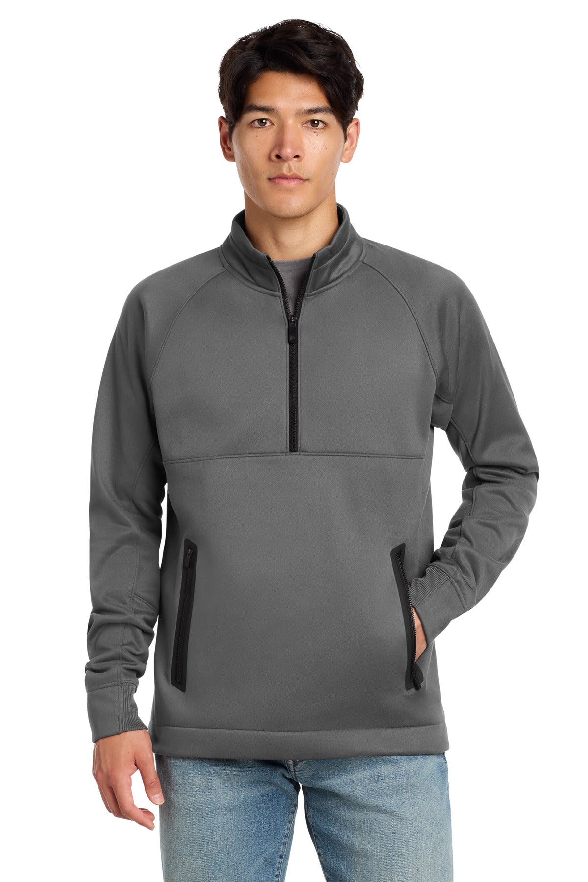 Custom logo New Era ® Venue Fleece 1/4-Zip Pullover. NEA523 in Graphite