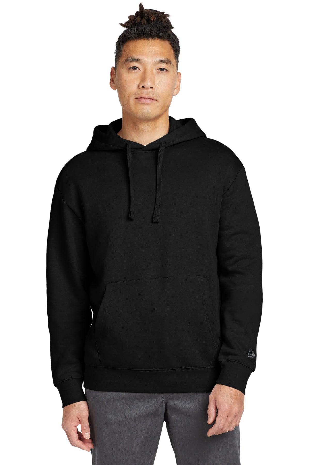 Custom logo New Era® Heritage Fleece Pullover Hoodie NEA525 in Black