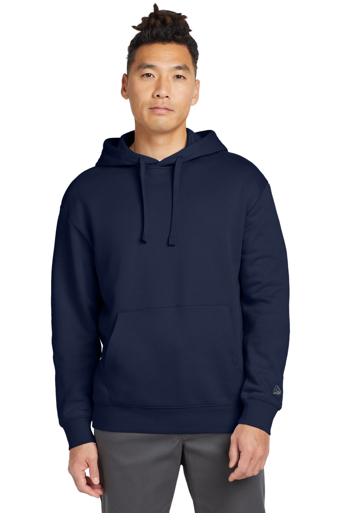 Custom logo New Era® Heritage Fleece Pullover Hoodie NEA525 in True Navy