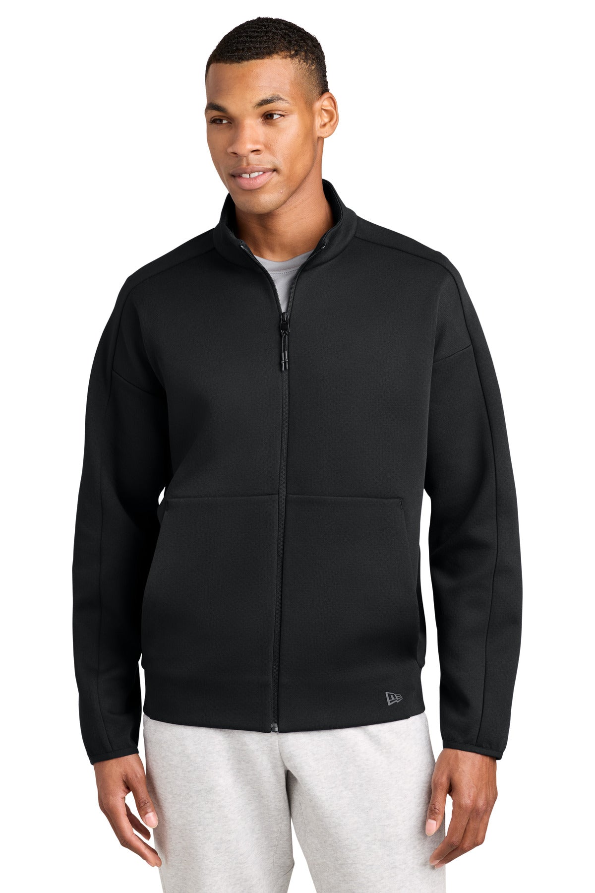 Custom logo New Era® Double Back Full-Zip NEA566 in Black