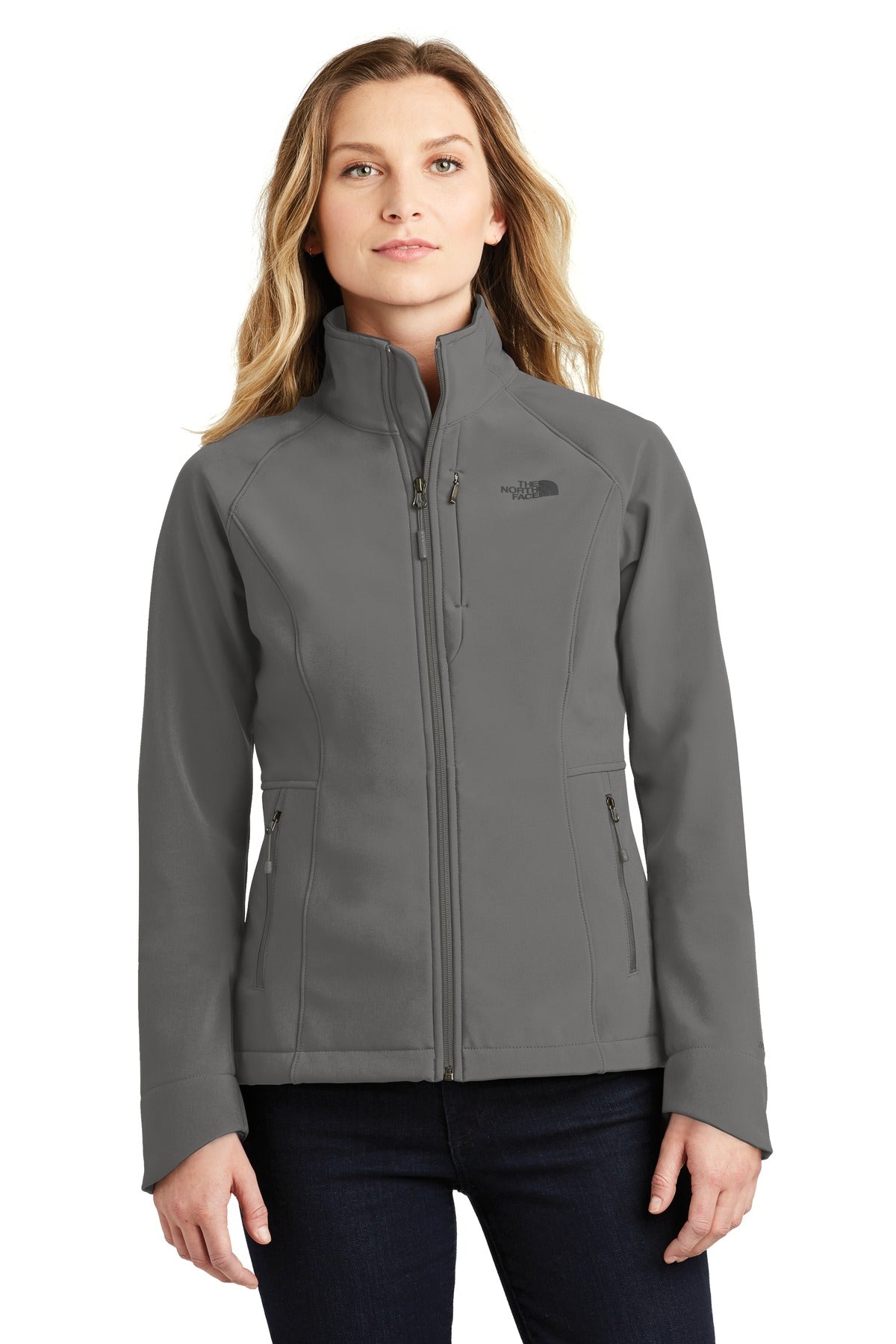 Custom logo The North Face ® Women's Apex Barrier Soft Shell Jacket. NF0A3LGU in Asphalt Grey