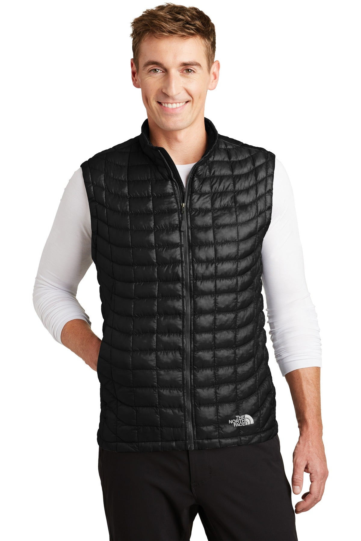 Custom logo The North Face ® ThermoBall ™  Trekker Vest. NF0A3LHD in TNF Black