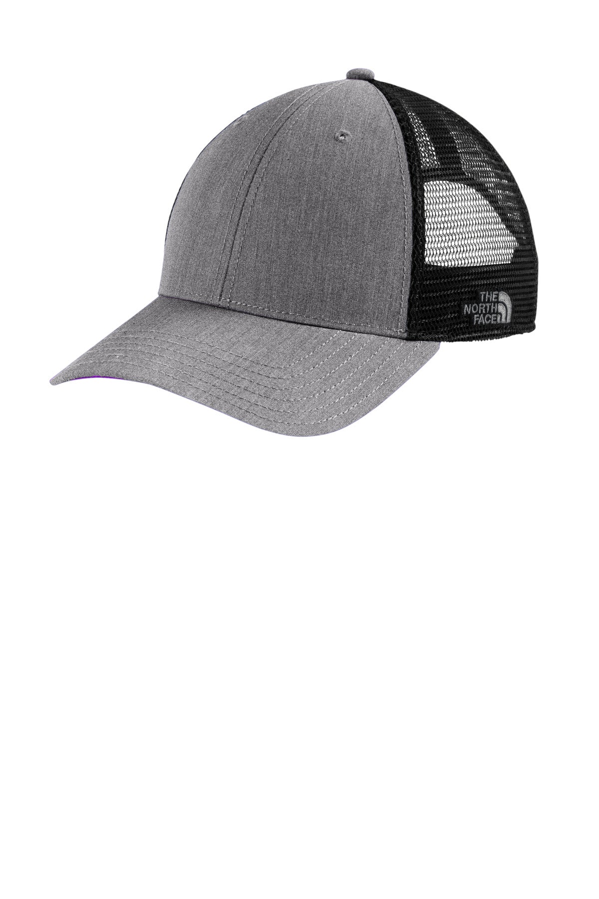 Custom logo The North Face ® Ultimate Trucker Cap. NF0A4VUA in TNF Medium Grey Heather/ TNF Black