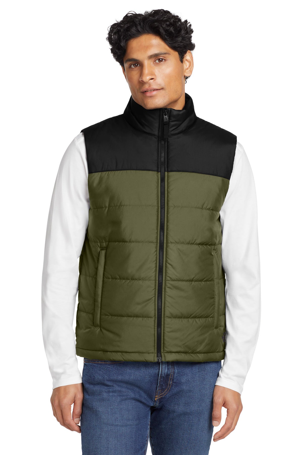 Custom logo The North Face® Everyday Insulated Vest. NF0A529A in Burnt Olive Green