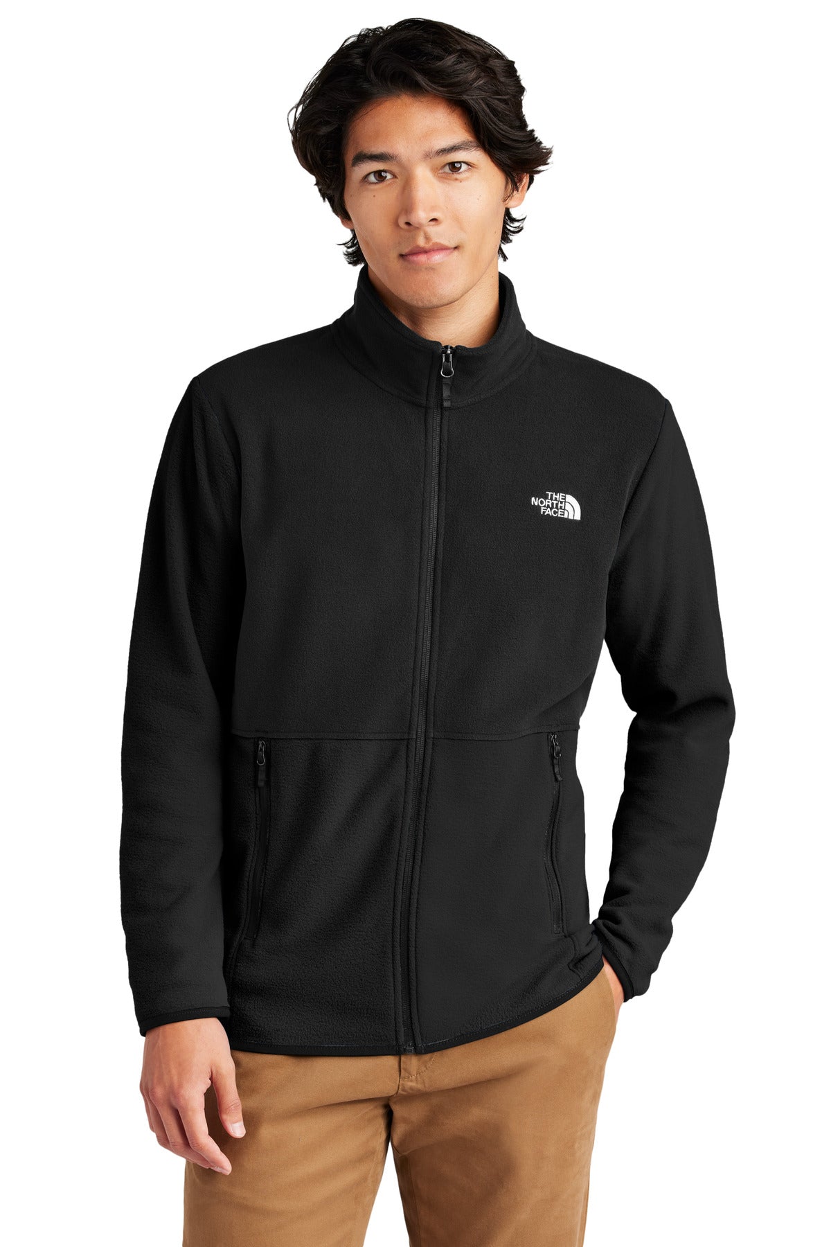 Custom logo The North Face® Glacier Full-Zip Fleece Jacket NF0A7V4J in TNF Black