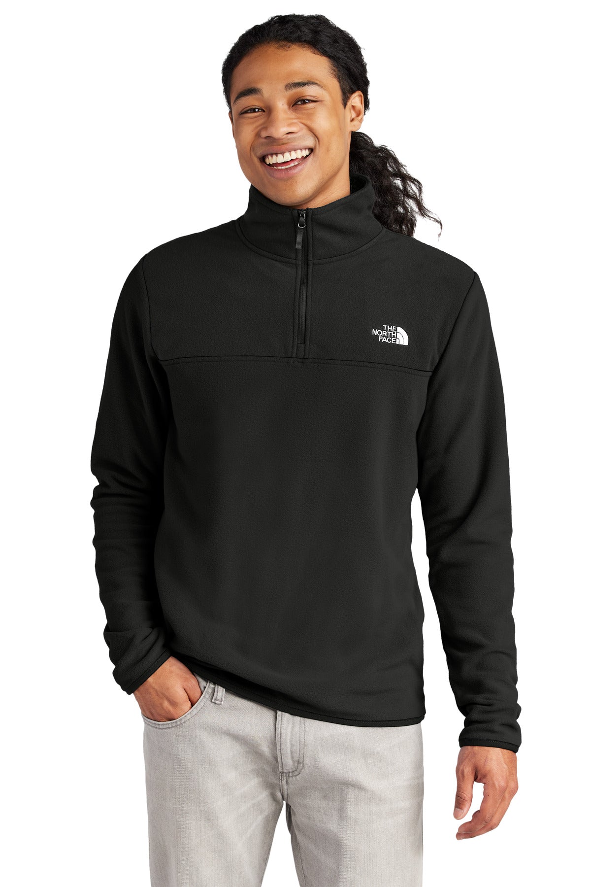 Custom logo The North Face® Glacier 1/4-Zip Fleece NF0A7V4L in TNF Black