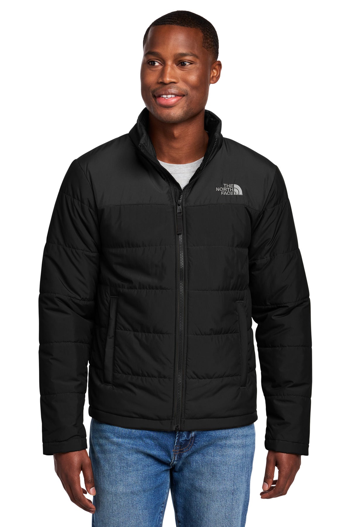 Custom logo The North Face® Chest Logo Everyday Insulated Jacket NF0A7V6J in TNF Black