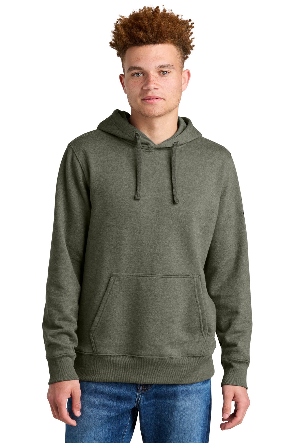 Custom logo The North Face® Sleeve Logo Pullover Hoodie NF0A8AU0 in New Taupe Green Heather