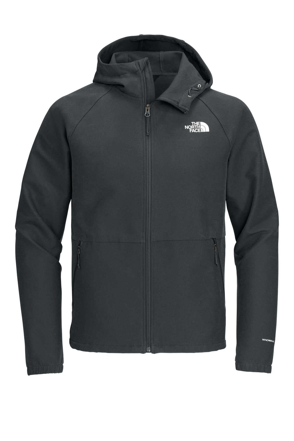 Custom logo The North Face® Barr Lake Hooded Soft Shell Jacket NF0A8BUF in Asphalt Grey Dark Heather
