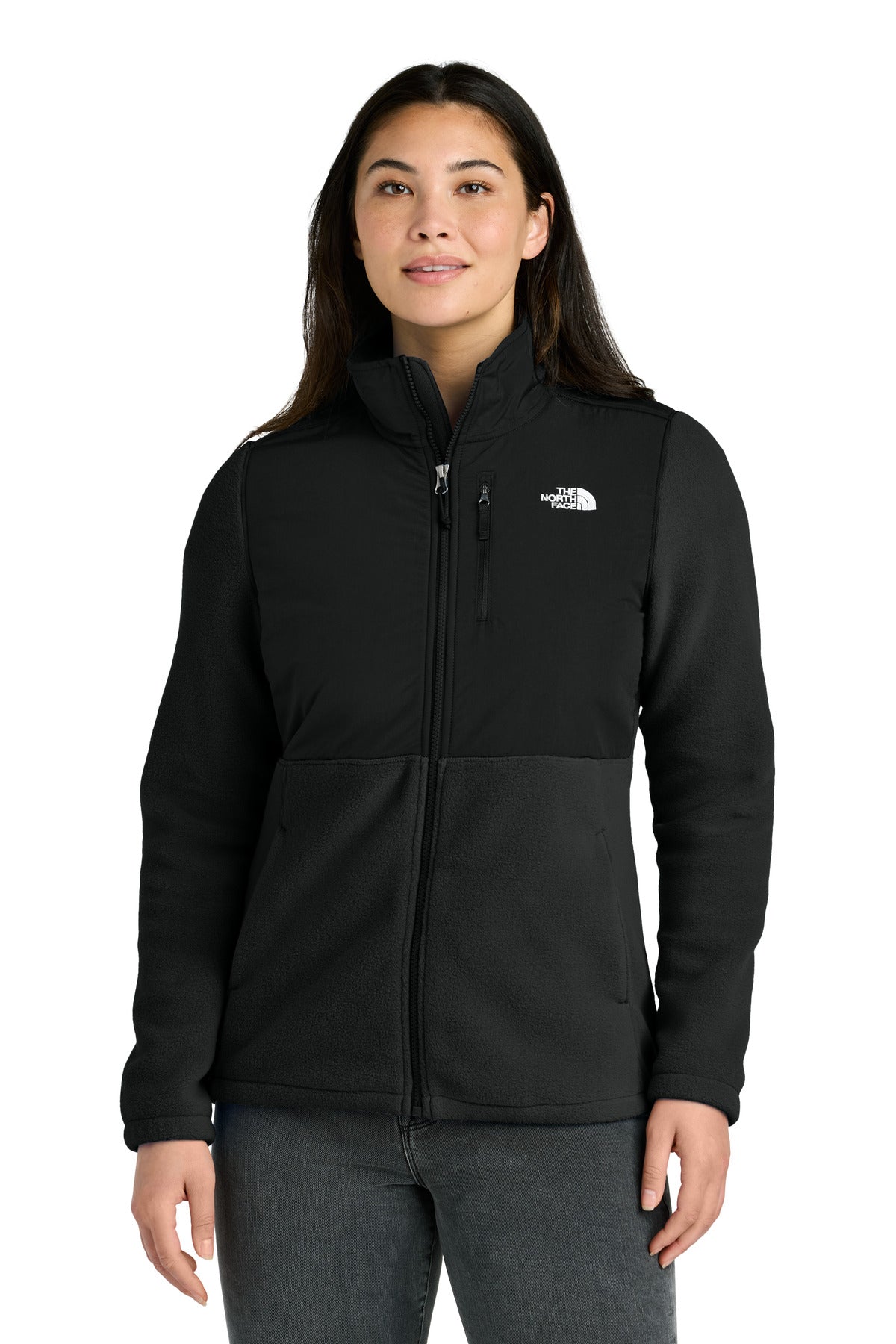Custom logo The North Face® Women's Highest Peak Full-Zip Fleece Jacket NF0A8BUR in TNF Black