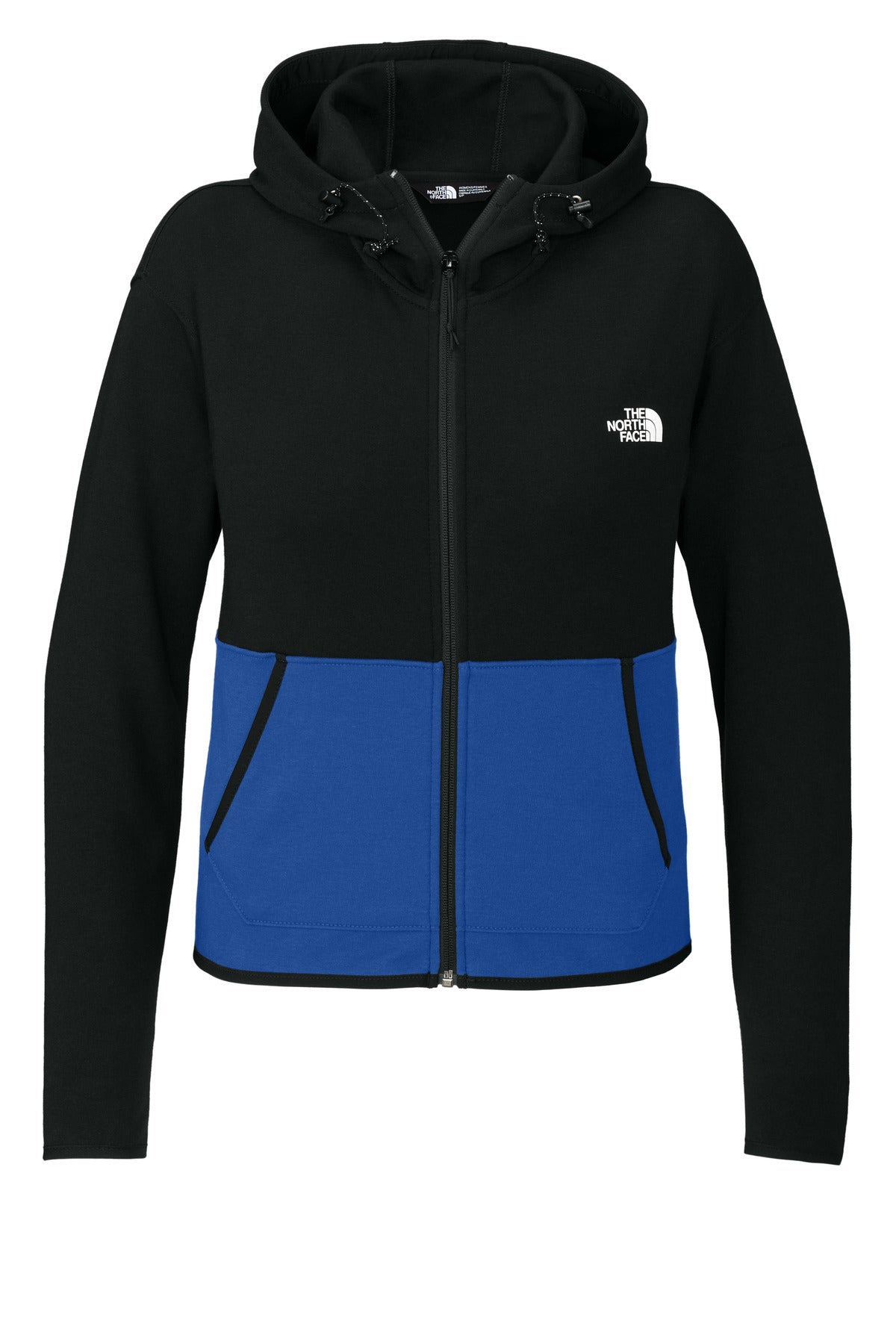 Custom logo The North Face® Women's Double-Knit Full-Zip Hoodie NF0A8BUT in TNF Blue/ TNF Black