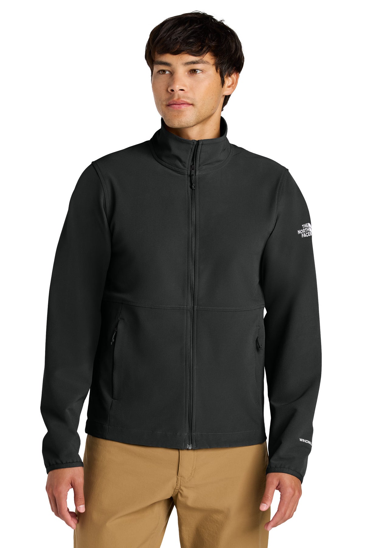 Custom logo The North Face® Edge Stretch Soft Shell Jacket NF0A8ENN in TNF Black