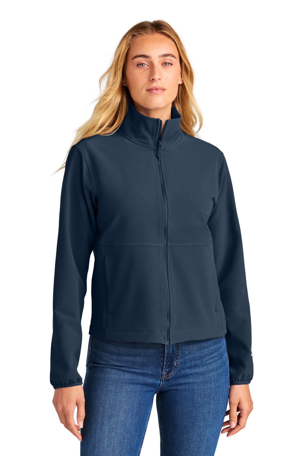 Custom logo The North Face® Women's Edge Stretch Soft Shell Jacket NF0A8ENP in Summit Navy