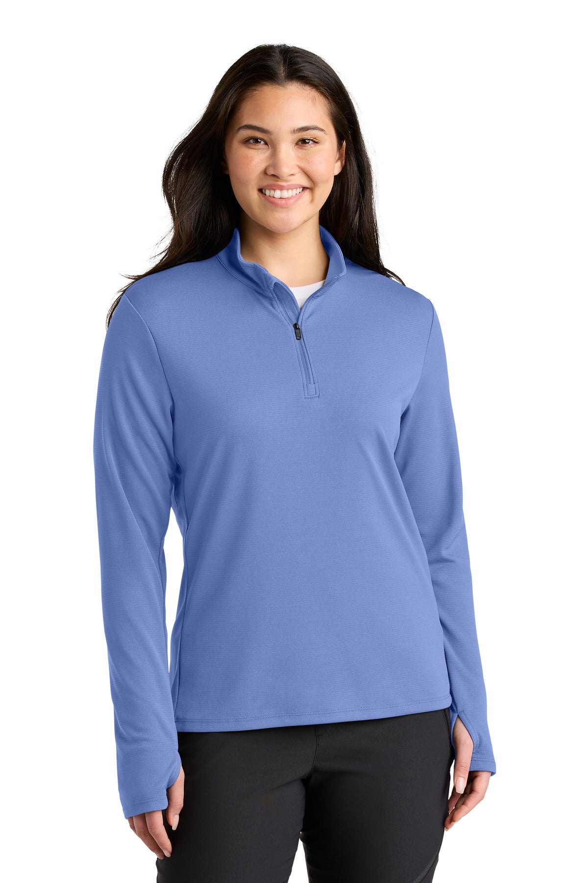 Custom logo The North Face® Women's Ambition 1/4-Zip NF0A8ENQ in Deep Periwinkle
