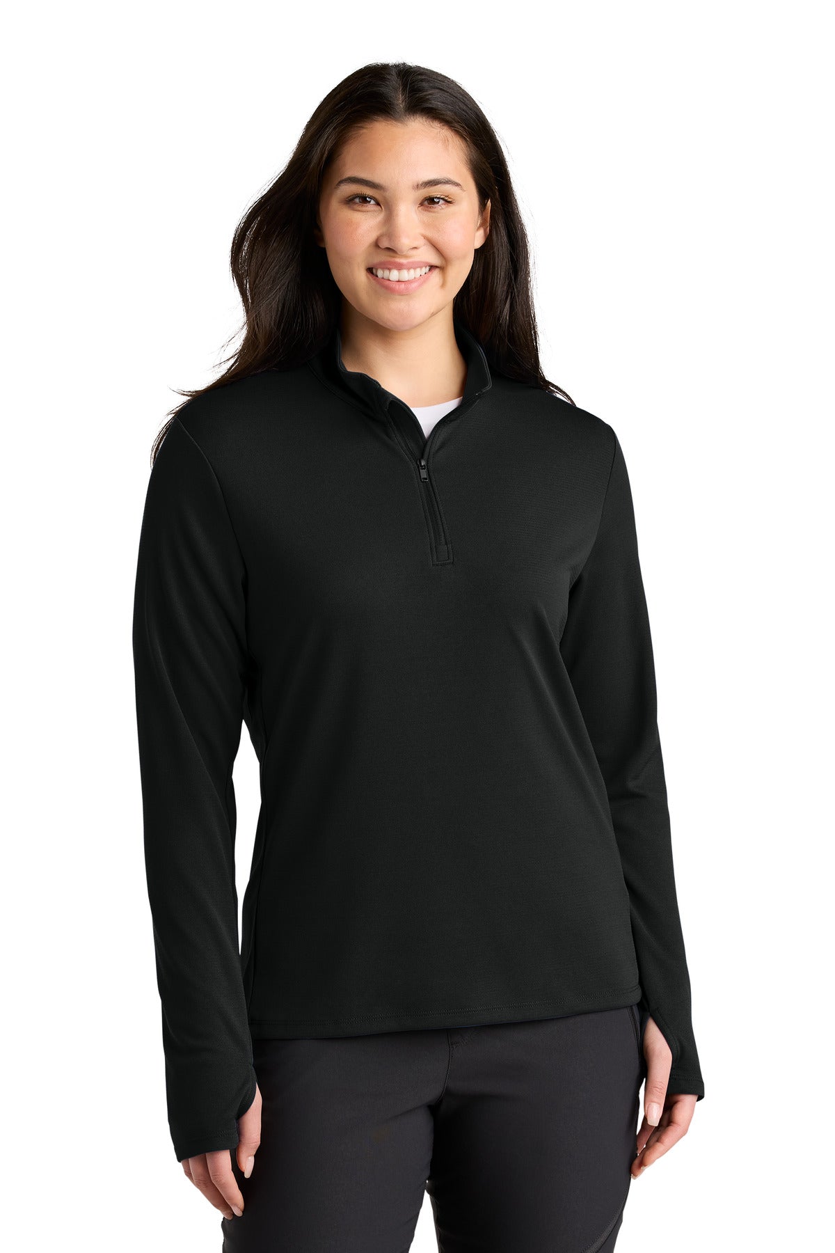 Custom logo The North Face® Women's Ambition 1/4-Zip NF0A8ENQ in TNF Black