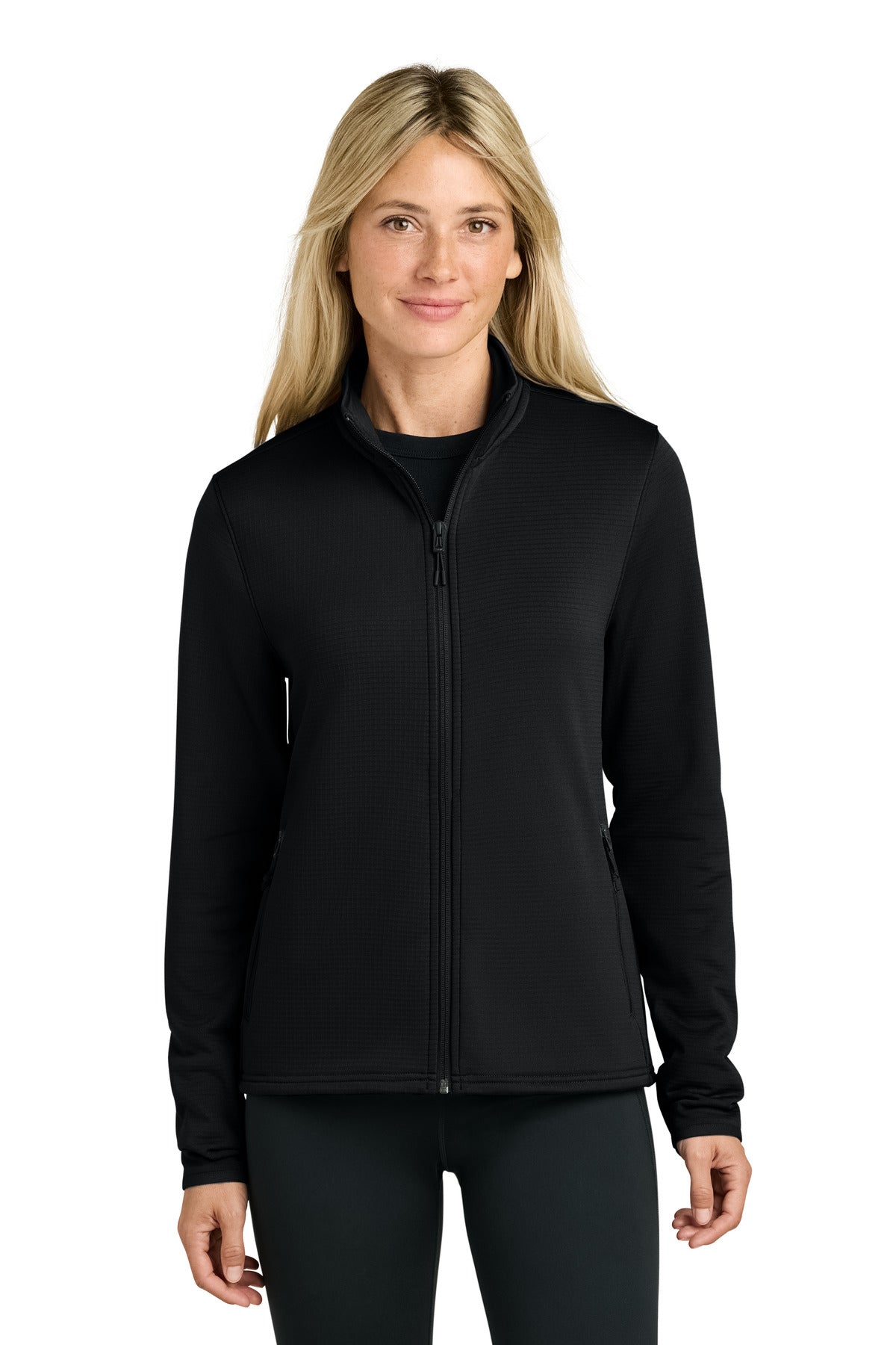 Custom logo The North Face® Women's Aim Full-Zip Fleece Jacket NF0A8FQJ in TNF Black