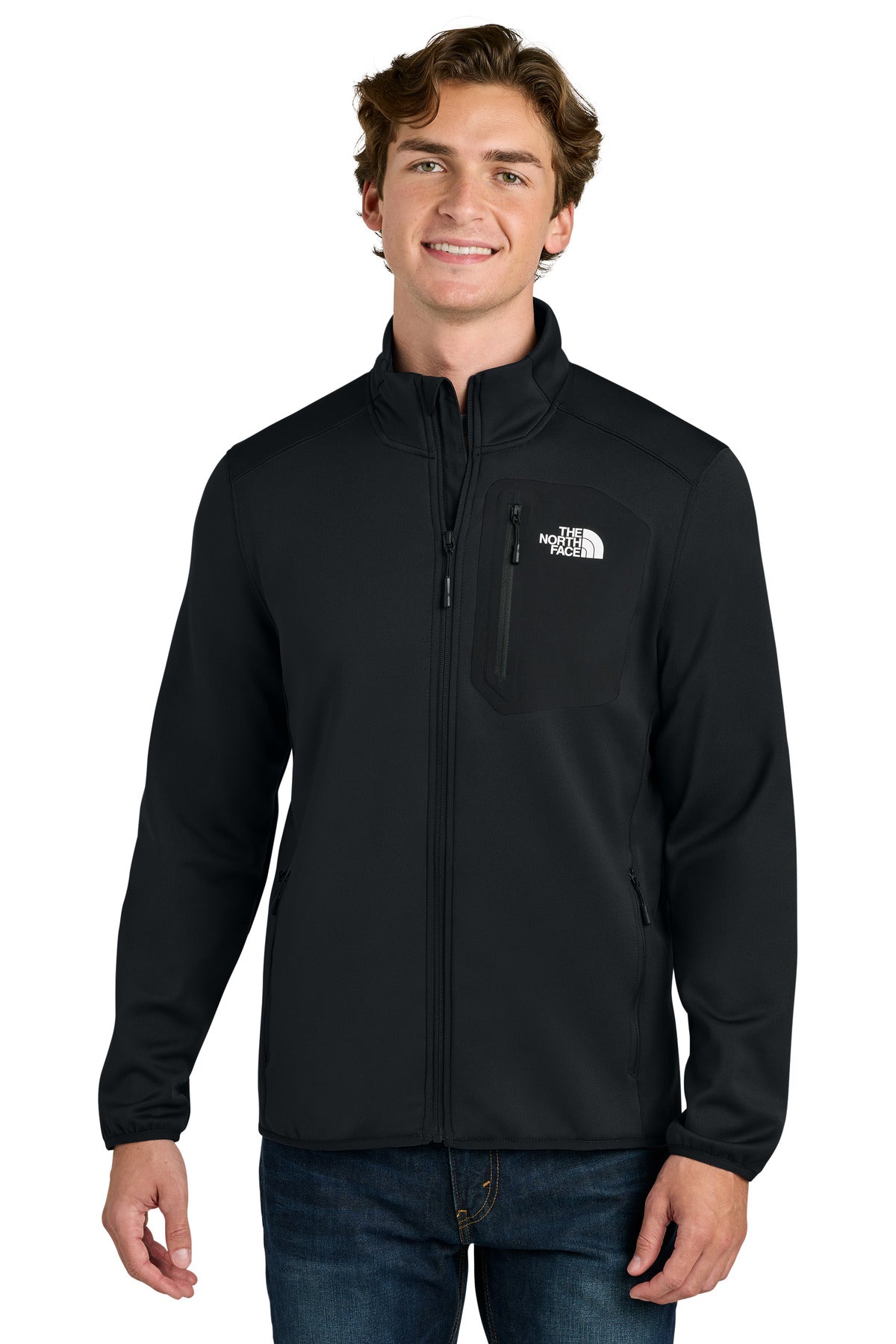 Custom logo The North Face® Dove Creek Full-Zip Fleece Jacket NF0A8FQN in TNF Black