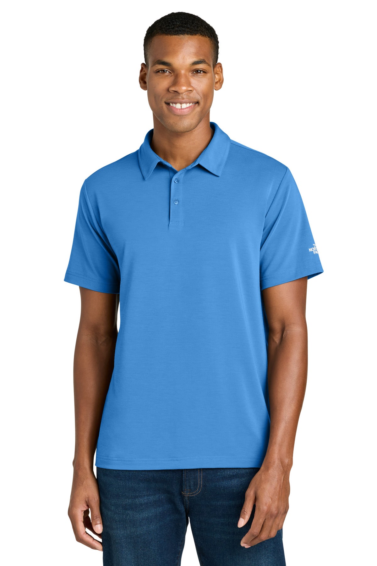 Custom logo The North Face® Canyon Crest Polo NF0A8GE0 in Marina Blue