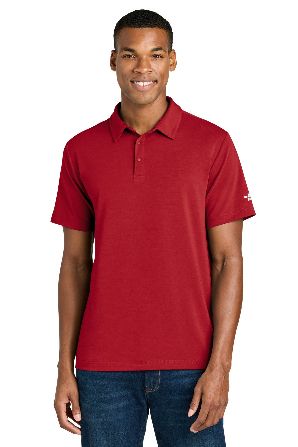 Custom logo The North Face® Canyon Crest Polo NF0A8GE0 in TNF Red