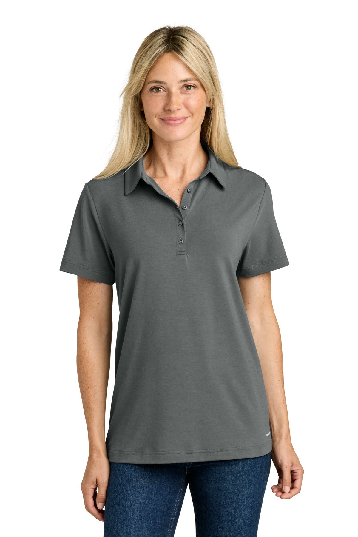 Custom logo The North Face® Women's Canyon Crest Polo NF0A8GE1 in Smoked Pearl Grey