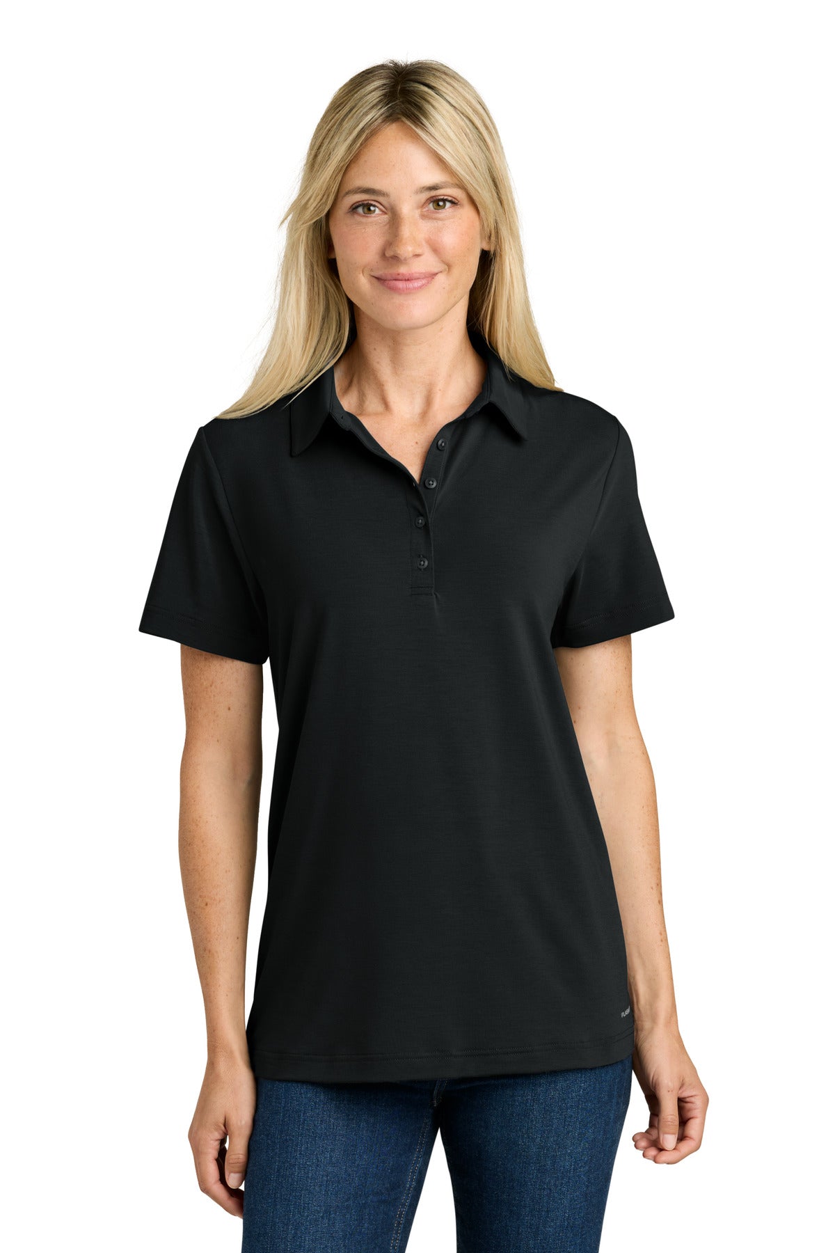 Custom logo The North Face® Women's Canyon Crest Polo NF0A8GE1 in TNF Black