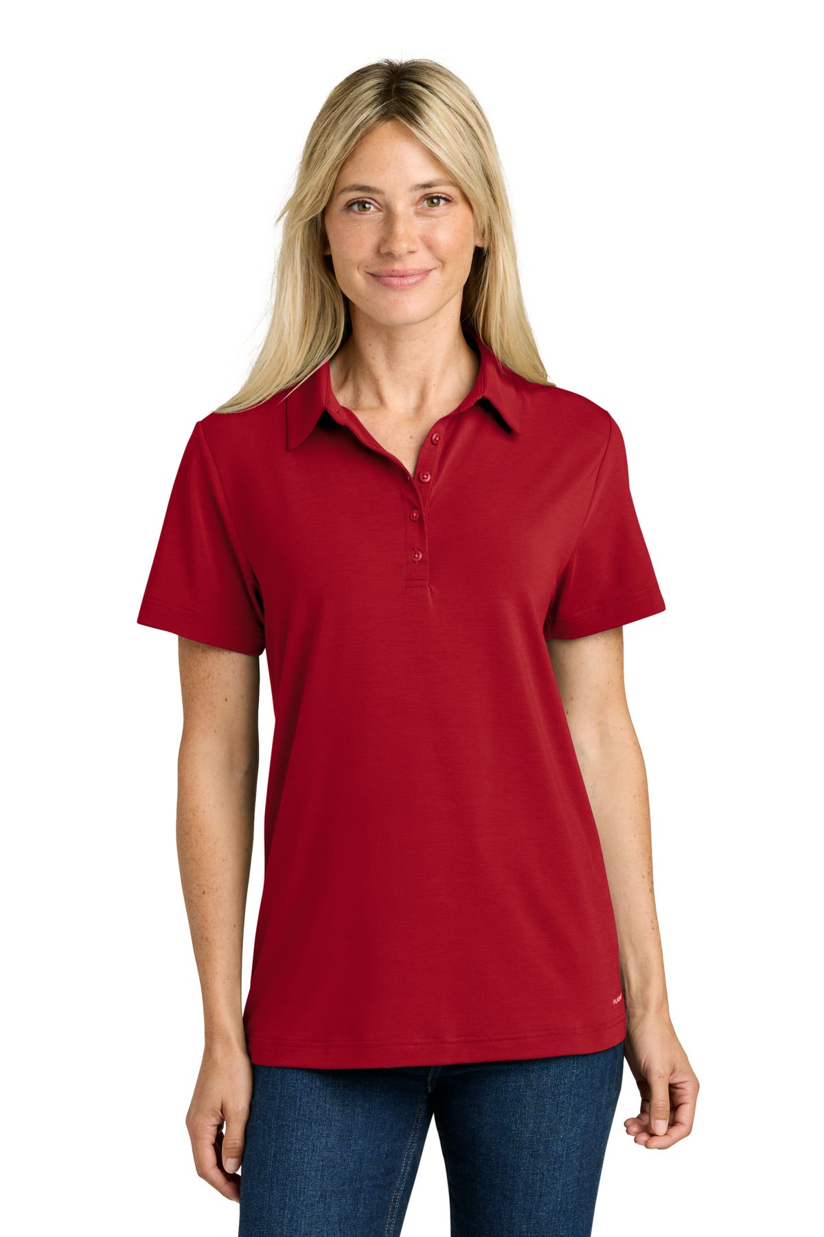 Custom logo The North Face® Women's Canyon Crest Polo NF0A8GE1 in TNF Red