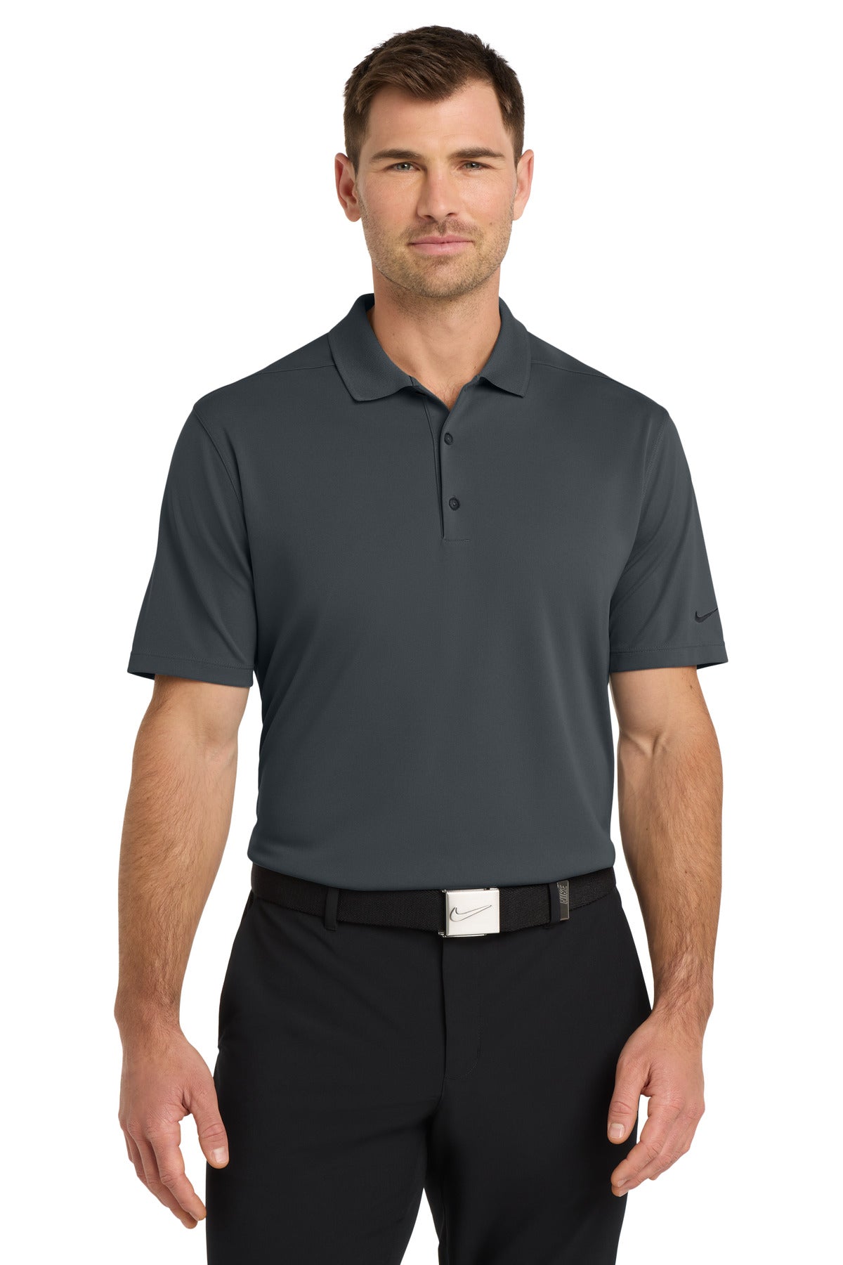 Custom logo Nike Dri-FIT Micro Pique 2.0 Polo NKDC1963 in Anthracite
