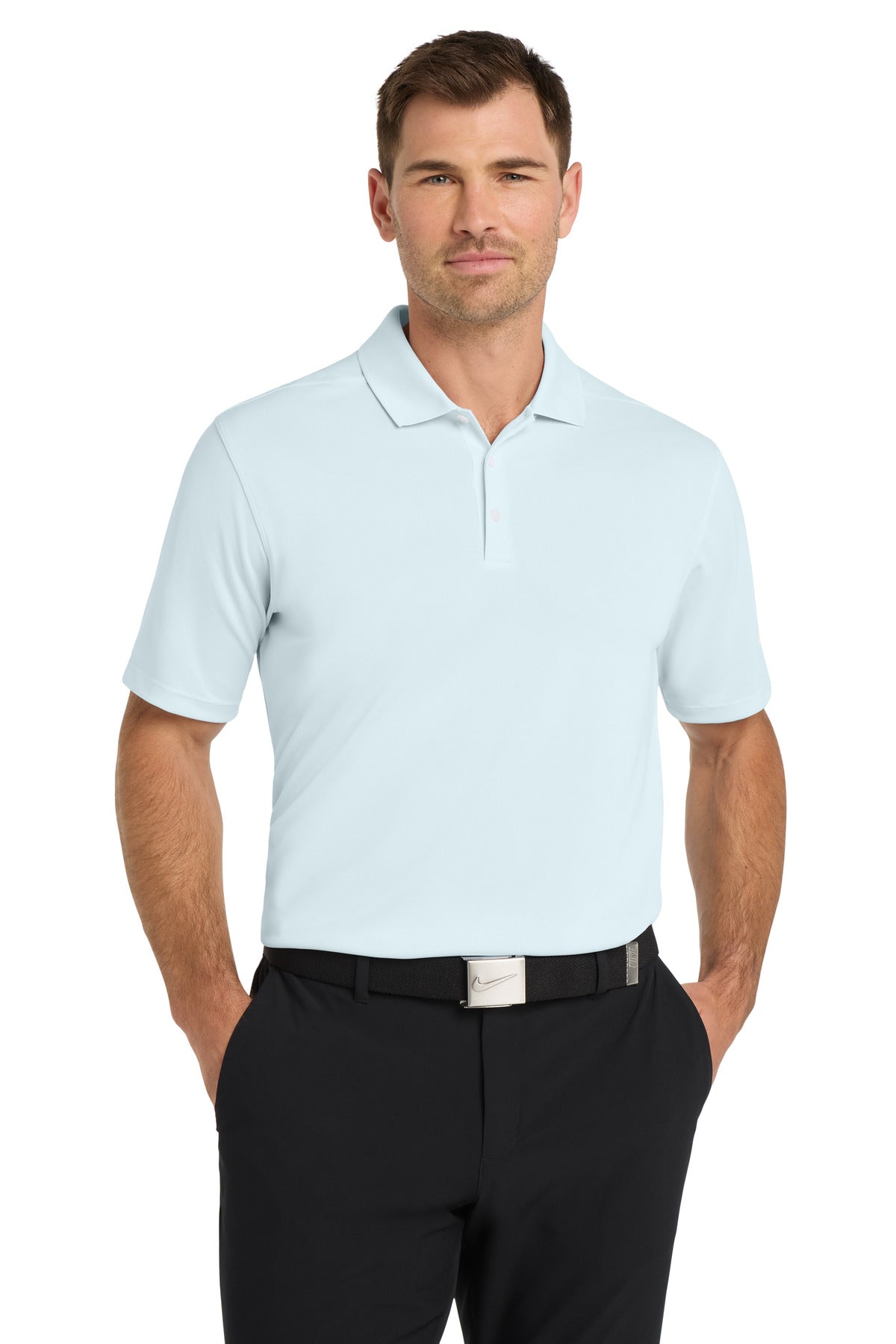 Custom logo Nike Dri-FIT Micro Pique 2.0 Polo NKDC1963 in Blue Tint