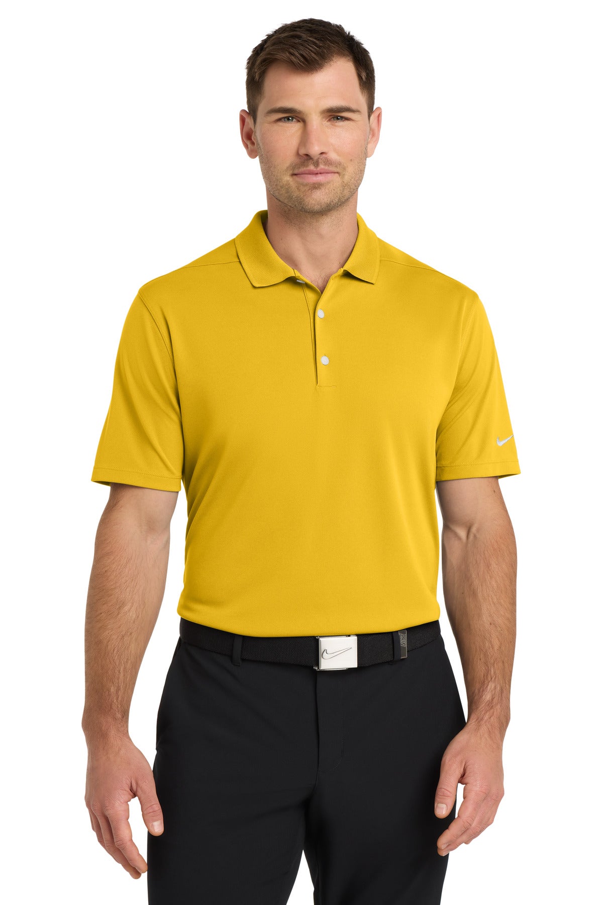 Custom logo Nike Dri-FIT Micro Pique 2.0 Polo NKDC1963 in Varsity Maize